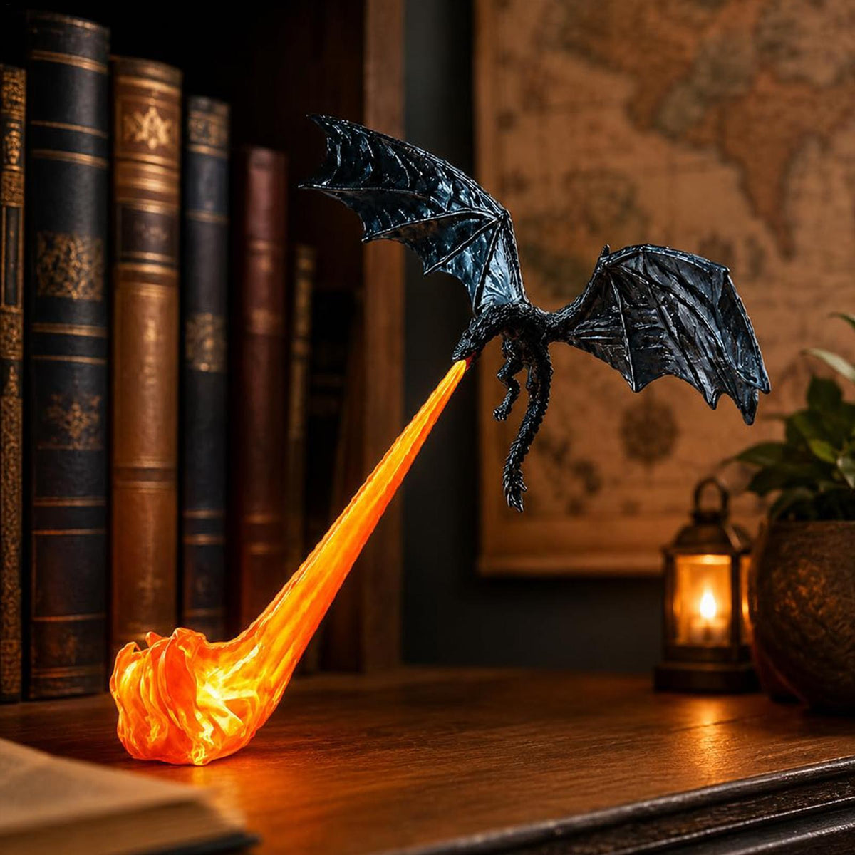Fire - Breathing Dragon Lamp